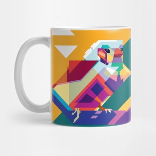 WPAP of Finch Bird Mug